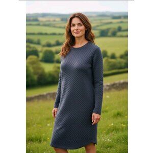 Southern Tide "TPC Sawgrass" Nautical Navy Milani Quilted Textured Dress, L